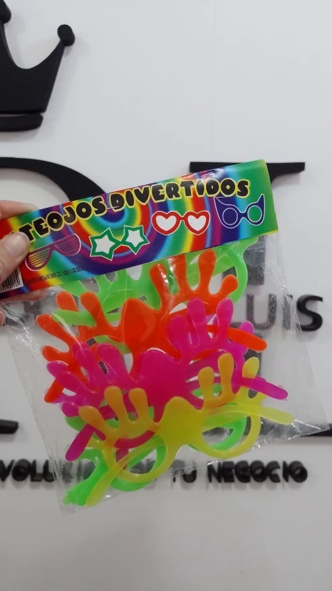 ANTEOJO PLASTICO MANITOS FLUO x1 U - comprar online