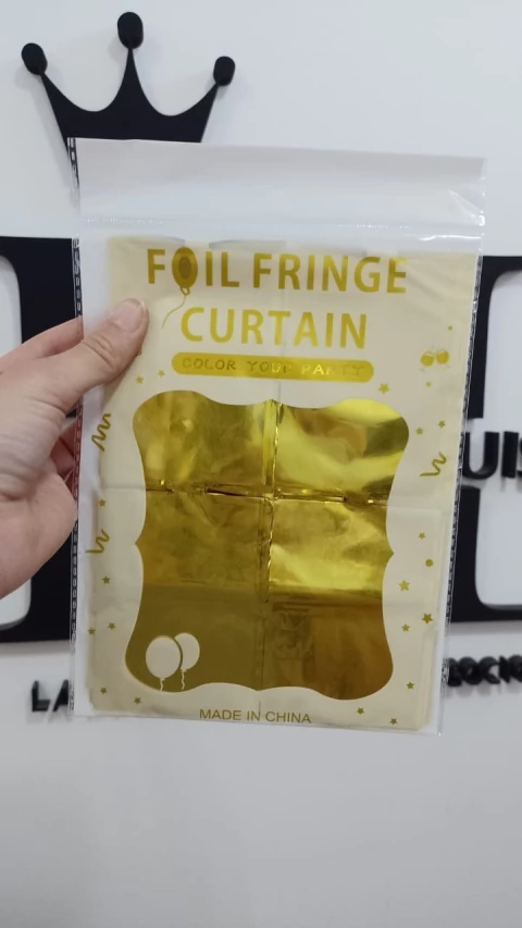 CORTINA METALIZADA ESPEJO SHIMMER DORADA 2x1 METROS - comprar online