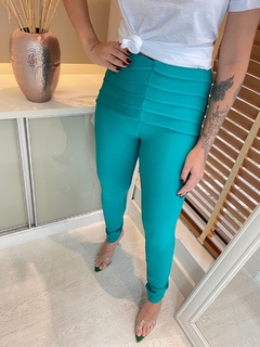 CALÇA COM PREGA JENNY VERDE - comprar online