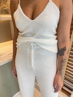 CALÇA WIDE LEG PAETÊ MONALISA na internet