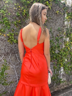VESTIDO MIDI LORAINE VERMELHO - Maria Bunita Brand