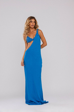 VESTIDO FLUIDO SOUNDWAVES AZUL OTHER GIRLS na internet