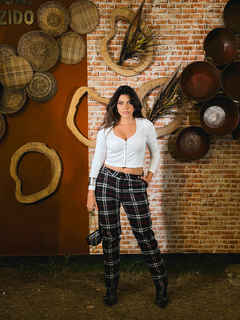CALÇA JOGGER XADREZ VALKYRIA PRETA