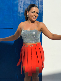 CROPPED BÁSIC PAETÊ PRATA A FESTA