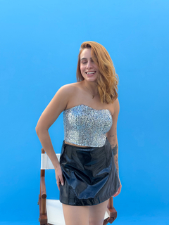 CROPPED CORSET PAETÊ PRATA A FESTA