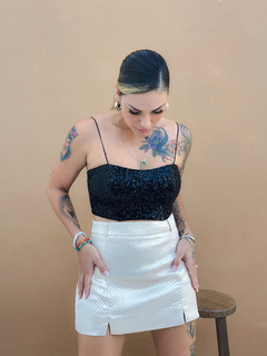 CROPPED BÁSIC PAETÊ PRETO A FESTA