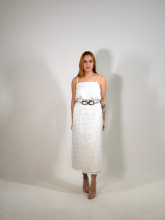 SAIA MIDI AGATA OFF WHITE