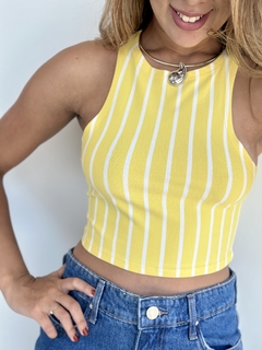 BLUSA MALHA LISTRADA AMARELA OTHER GIRLS - comprar online