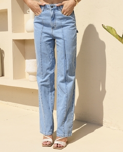 CALÇA WIDE LEG NERVURA LAVAGEM CLARA ALCANCE - comprar online