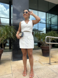MINI SAIA CARGO CALINE OFF WHITE - comprar online