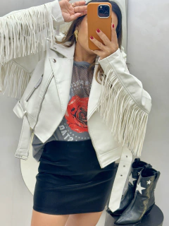 JAQUETA COURINO COM FRANJAS OFF WHITE OTHER GIRLS - comprar online