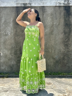 VESTIDO BORDADO MAINAR VERDE