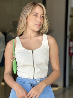 TOP CORSET ZIPER SANTA MONICA OFF WHITE ALCANCE
