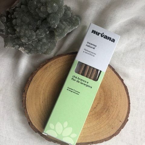 Incenso Natural Chá Branco e Flor de Laranjeira - Nirvana