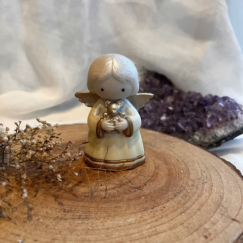 Mini Anjo com Ursinho (cores) - 7cm