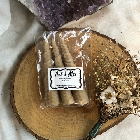 * Kit com 3 velas de aniversário 6cm (Kit J) - Art e Mel