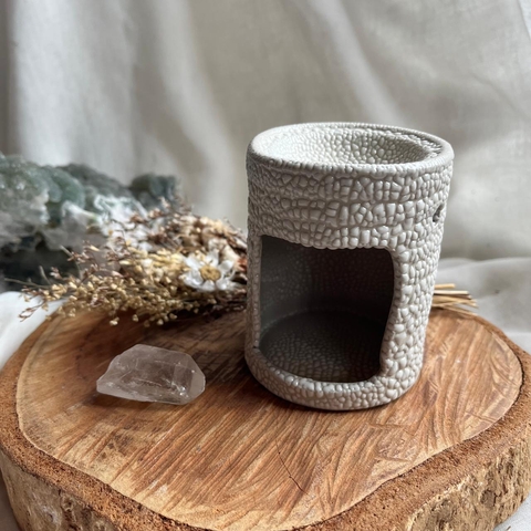 Rechaud Cinza Textura Porcelana