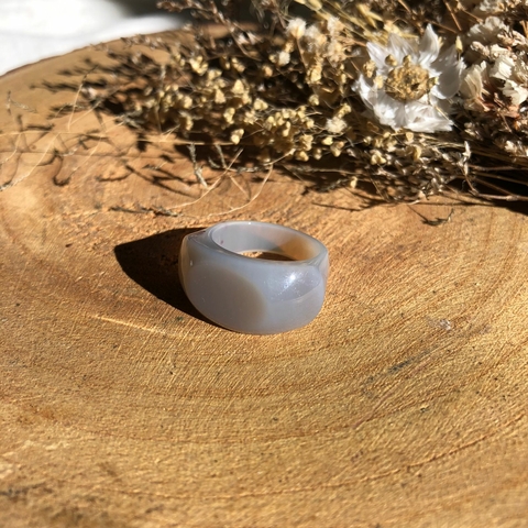 Anel 100% Ágata (sem drusa- num. 19) - Joias que Curam