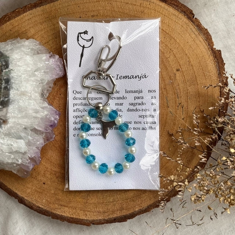 Chaveiro Iemanjá Miçangas 8x4cm