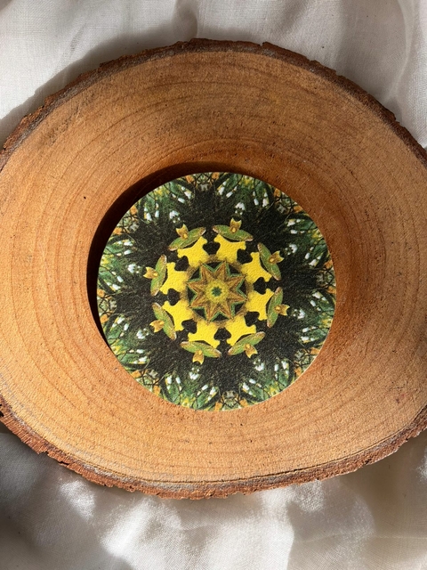 Imã de Geladeira/Porta-copos UV Redondo Mandala