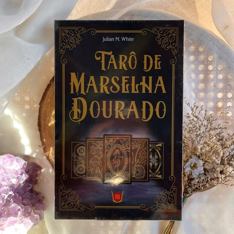 Taro de Marselha Capa Dura Azul (78 cartas + livro) - Pensamento