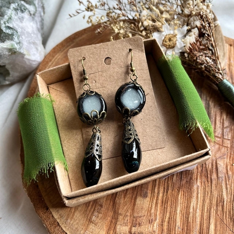 * Brinco Preto Longo - Flavia Ozik