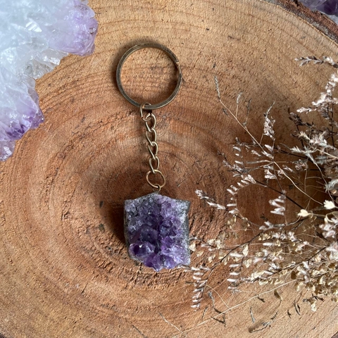 Chaveiro de Cristais - Ametista Drusa