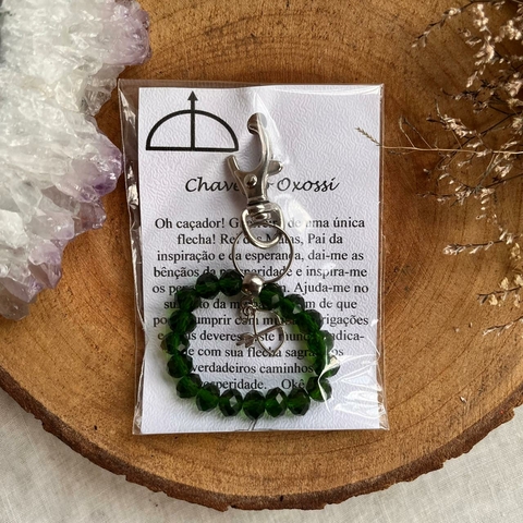 Chaveiro Oxossi Miçangas 8x4cm