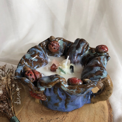 *Vela Amigos da Floresta M (cera de côco e óleo de capim limão) - Blask Cerâmica