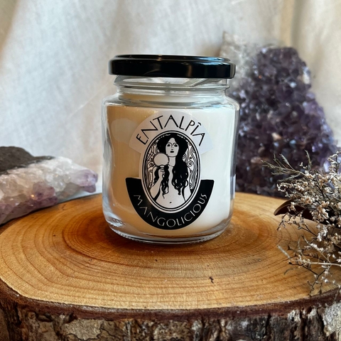 * Vela Alegria e Acolhimento - Mandarina e Capim Limão (Vidro c/ tampa preta 160gr) - Entalpia