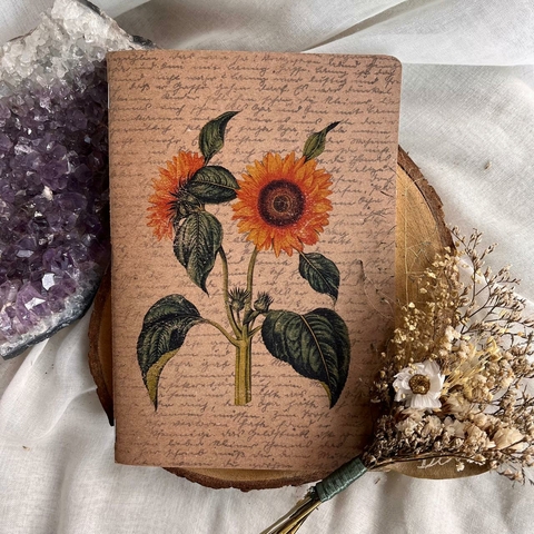 Caderneta Média Papel Reciclado (capas variadas) - Cura Herbal