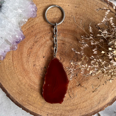 Chaveiro de Cristais - Chapa de Ágata (cores)