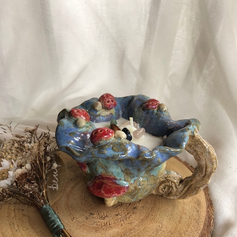 *Vela Amigos da Floresta P (cera de côco e óleo de capim limão) - Blask Cerâmica