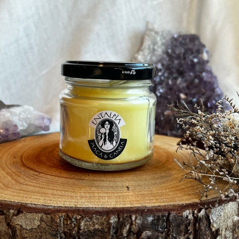 * Vela Maçã e Canela (Vidro c/ tampa preta 120gr) - Entalpia