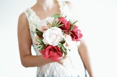 RAMO DE NOVIA ROSA CARPEDIA - comprar online