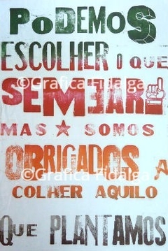Podemos Escolher O Que Semear 66x96 - loja online