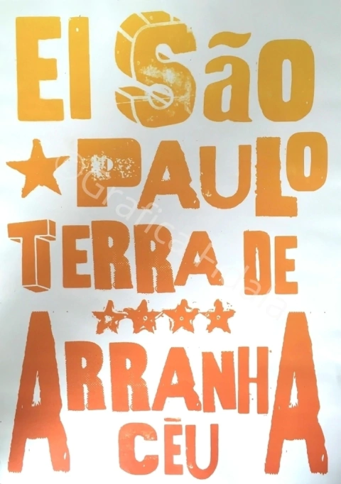 El São Paulo Terra De Arranha Céu 50x70