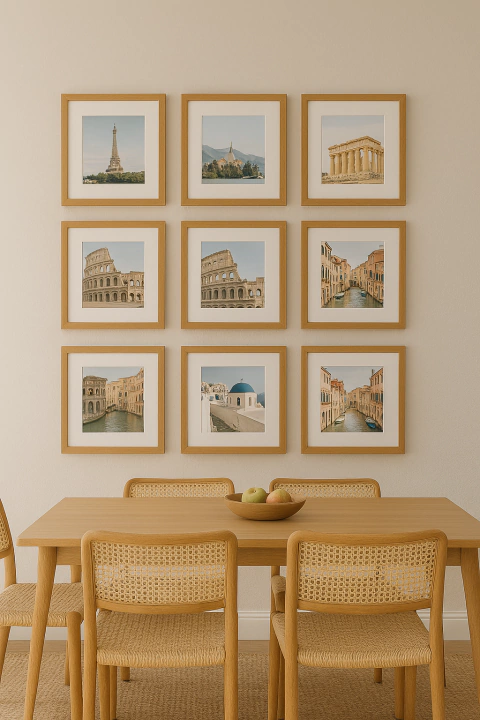 09 Quadros 30x30 com passe-partout e revelação fotográfica - comprar online