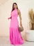Vestido Longo Gola Halter - Rosa