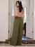 Cropped com Decote Profundo e Manga Bufante 3/4 - comprar online