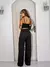 Conjunto Alfaiataria com Cropped Decote V e Calça Reta Cintura Alta - BELABETTE