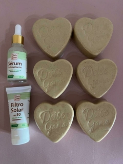 Kit 6 Cremes Sólidos, Protetor com cor FPS 50 e Sérum Antioxidante