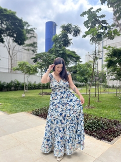 Vestido boho azul - comprar online