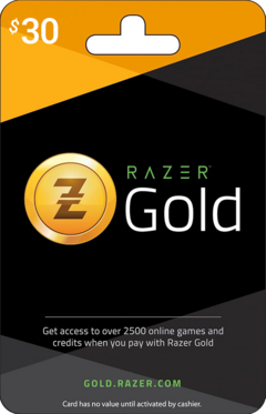 RAZER GOLD CARD $30 - REGION GLOBAL - comprar online