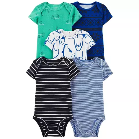 Carter´s Pack 5 Bodies Mangas Cortas Zorrito
