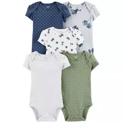 Carter’s Pack 5 Bodies Mangas Cortas Floral