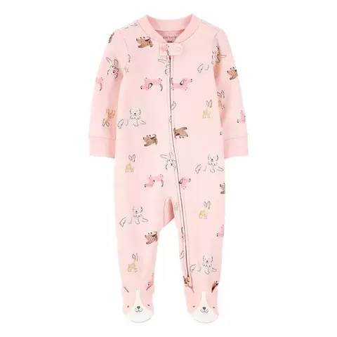 Carter´s Osito Pijama Algodon Cierre Perritos