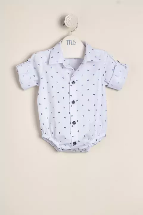 Body Camisa estampado manga larga con traba en la manga Ivo