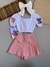 Conjunto Stitch Short Saia Pregas 4, 6, 8 e 10 Anos - comprar online