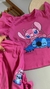Conjunto Stitch c/Faixa 6 e 8 Anos - Pichuquinha Kids